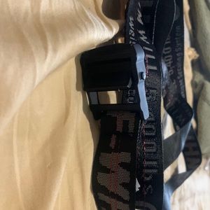 Off-White designer belt. Black and Grey